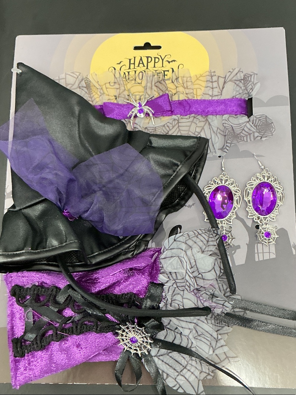 Halloween Witch Accessory Kit 4 piece NWT